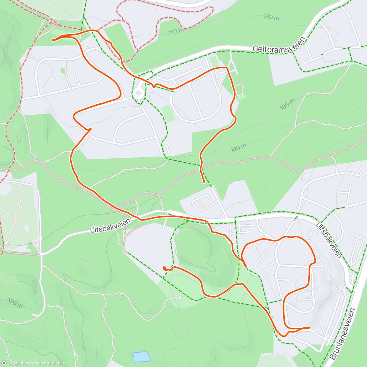 Map of the activity, Vårcup Larvik
