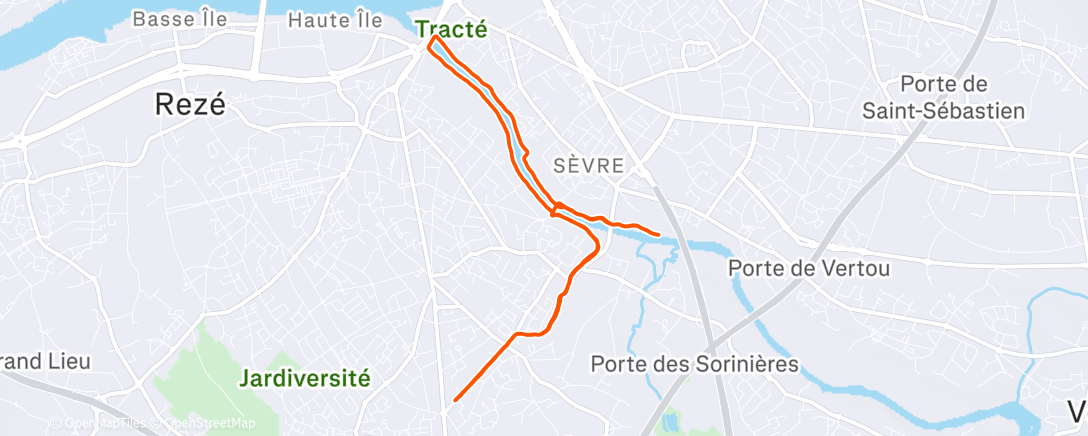 Map of the activity, Morning Run