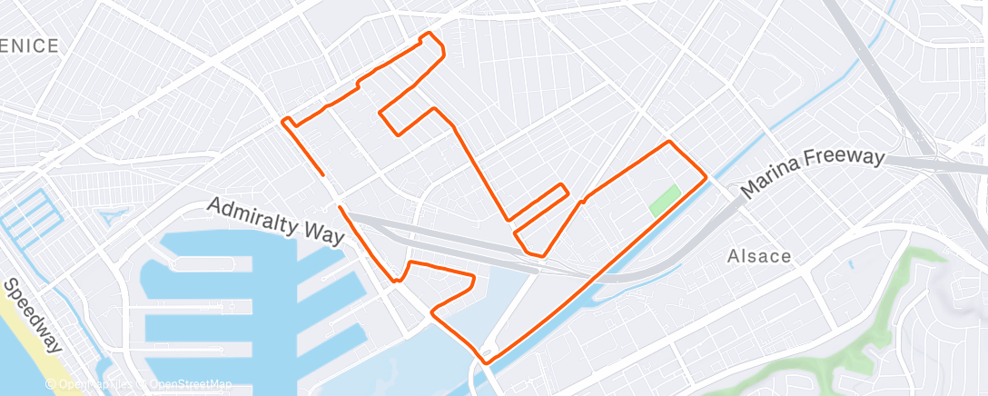 Map of the activity, Morning Run
