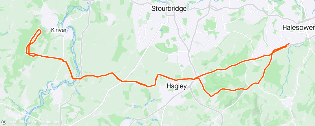 Map of the activity, Clent then Kinver Edge and back 🏃‍♂️🏃🏼‍♂️🌞