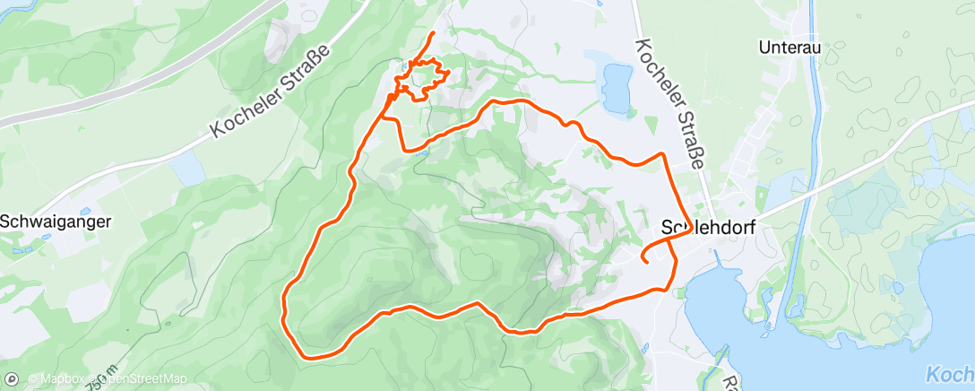 Map of the activity, Gentleiten Runde ab Schlehdorf
