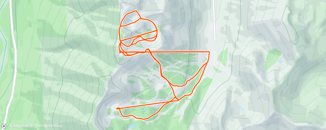 Map of the activity, Crystal Mtn ski day and 46°