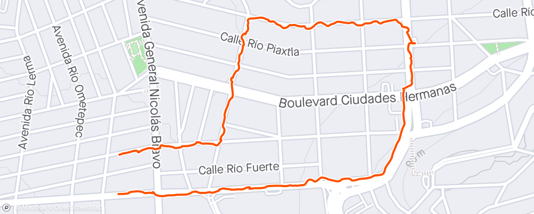 Map of the activity, Caminata por la mañana