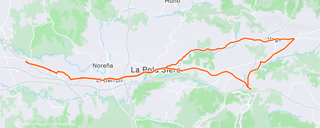 Mapa de la actividad (Carretera LGB)