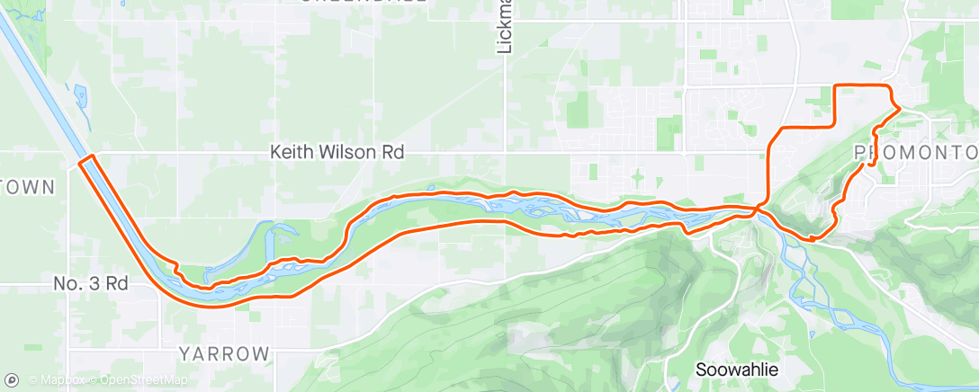 Map of the activity, Nice to ride outside despite the weather