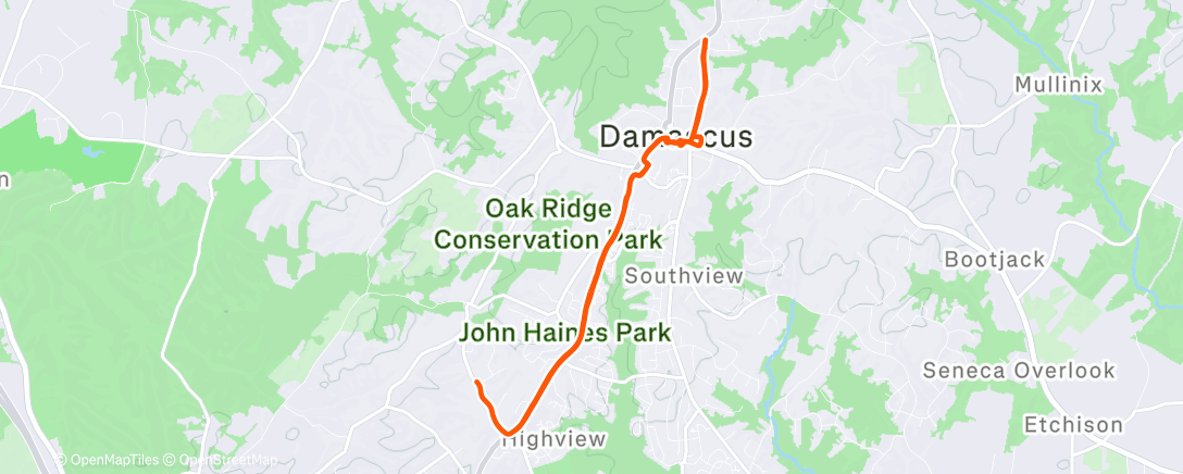 Map of the activity, Lunch Run