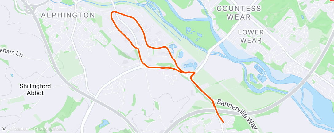 Map of the activity, After Flight run
