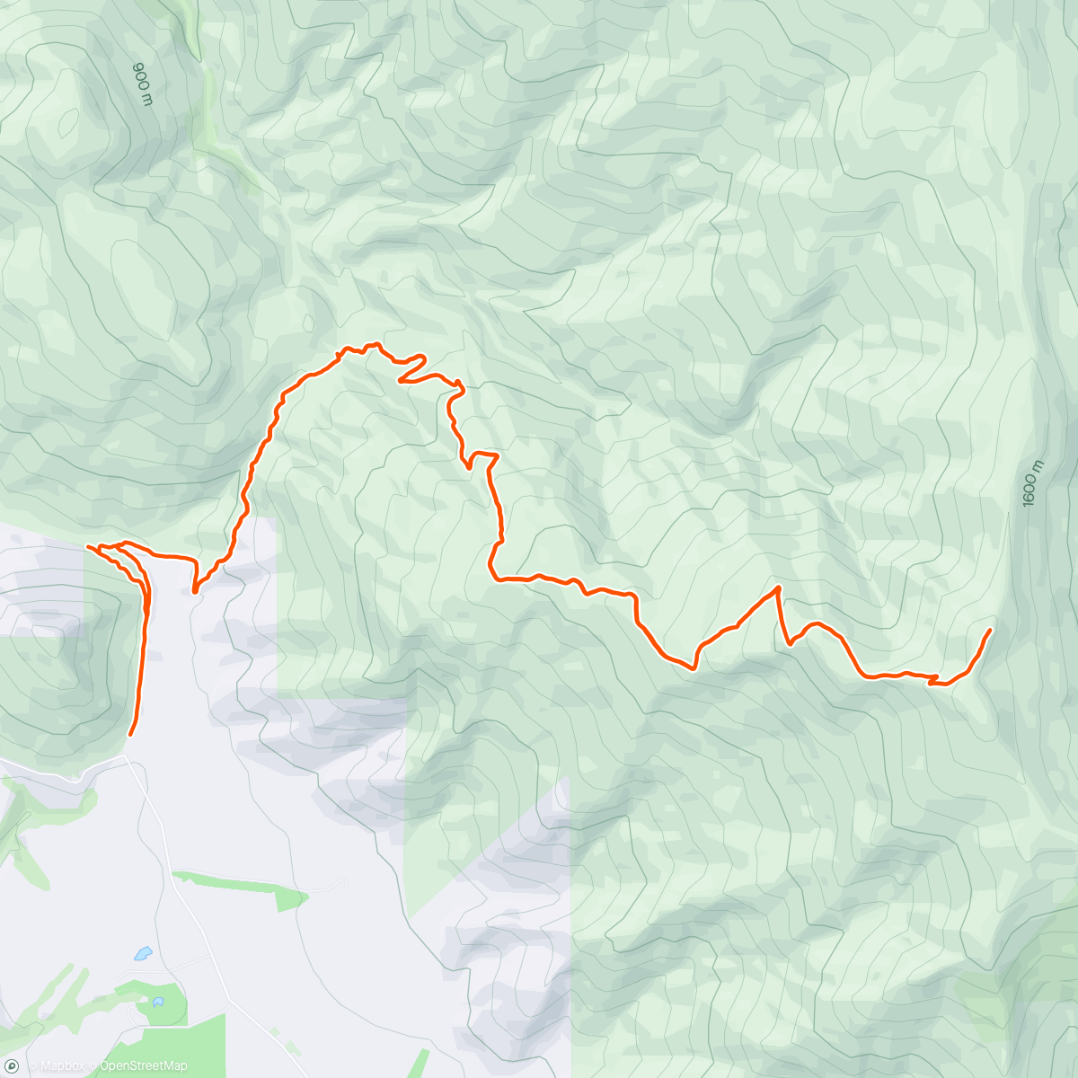 Map of the activity, Crown Peak