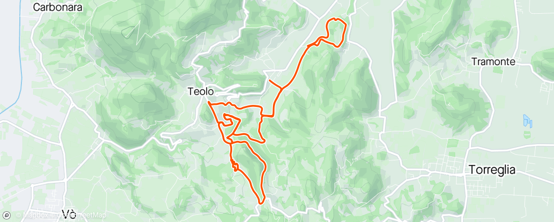 Map of the activity, Teolo e dintorni