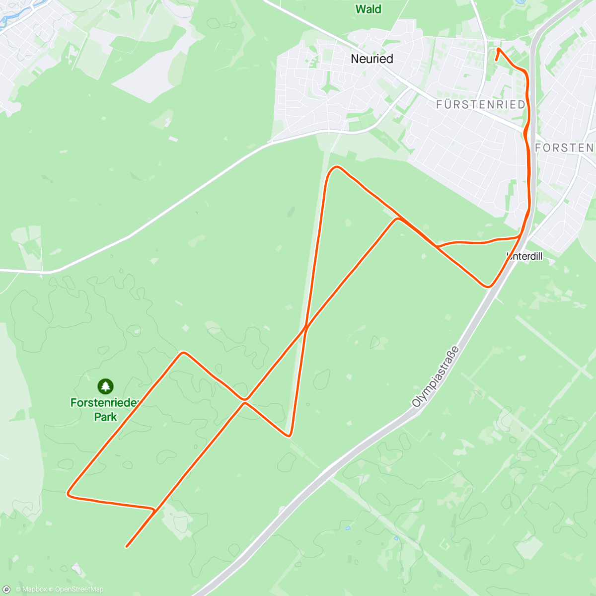 Map of the activity, Forstenrieder Volkslauf Halbmarathon