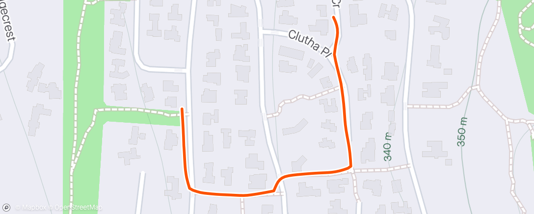 Map of the activity, Taking a lad with Covid around the block