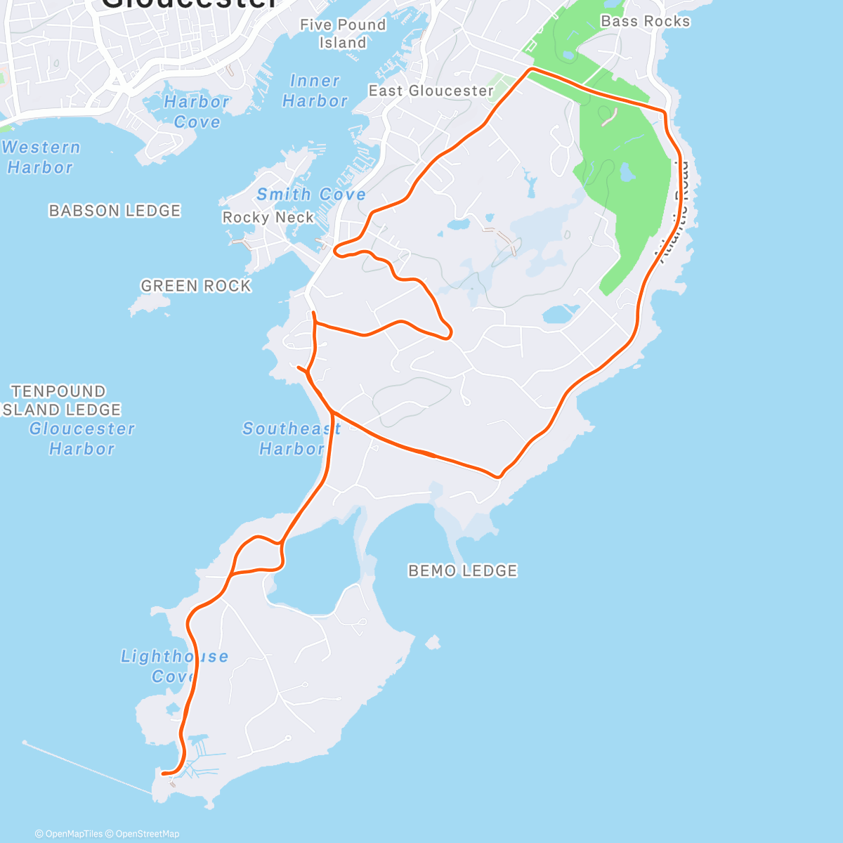 Map of the activity, Morning Run