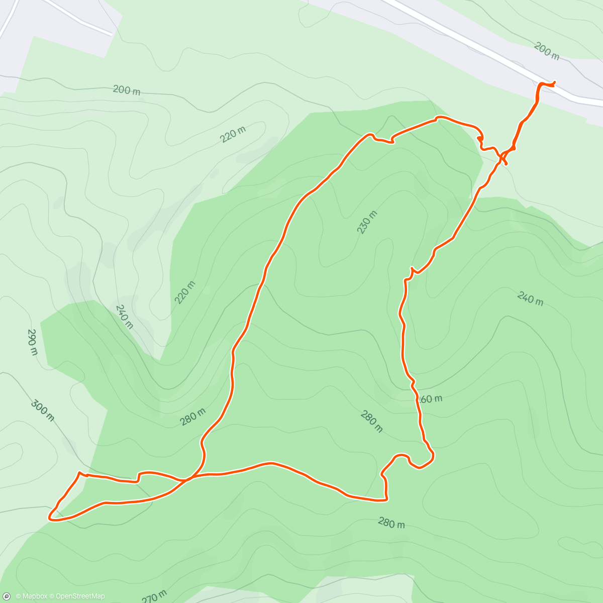 Map of the activity, Afternoon Walk