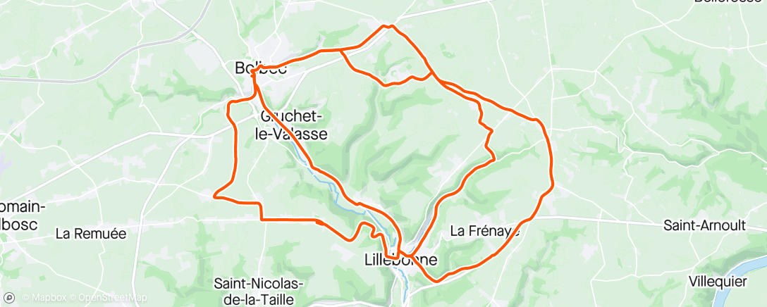 Map of the activity, Sortie vélo dans l'après-midi 👑