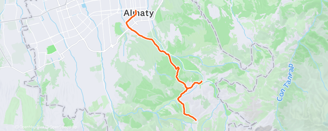 Map of the activity, Morning Trail Run