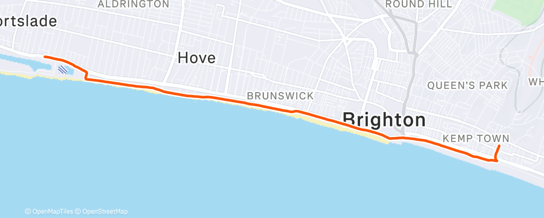 Map of the activity, Morning Run