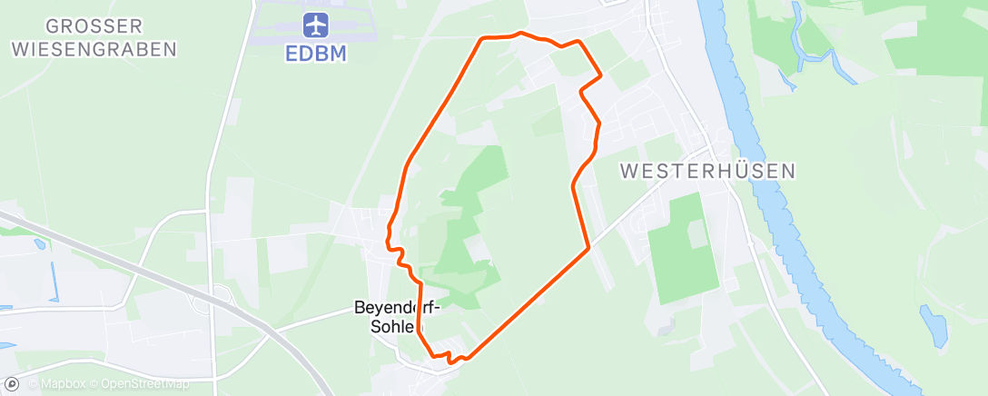 Map of the activity, Lauf am Nachmittag