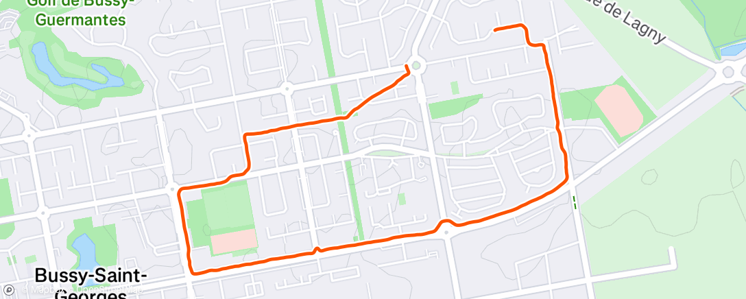 Mapa da atividade, Evening Run