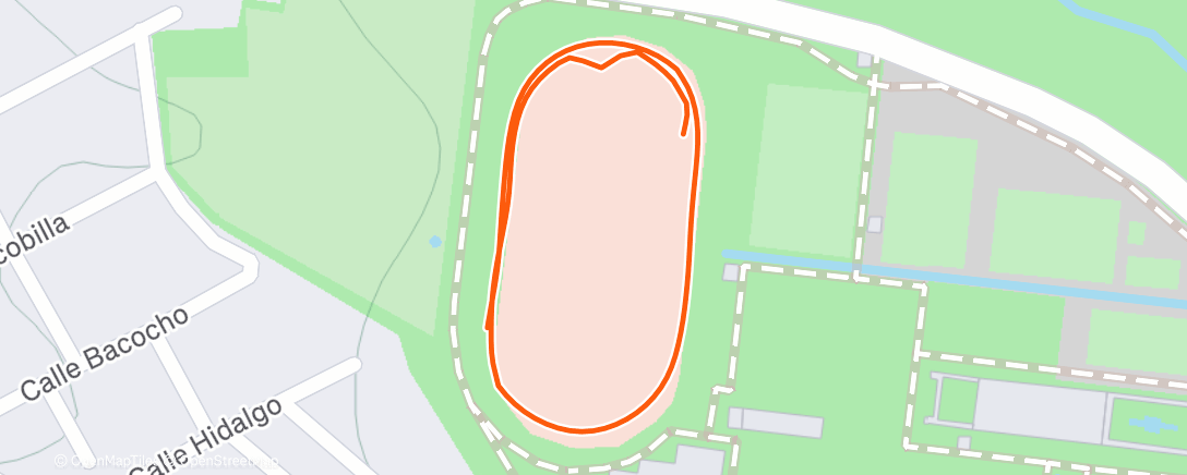 Map of the activity, Carrera por la mañana