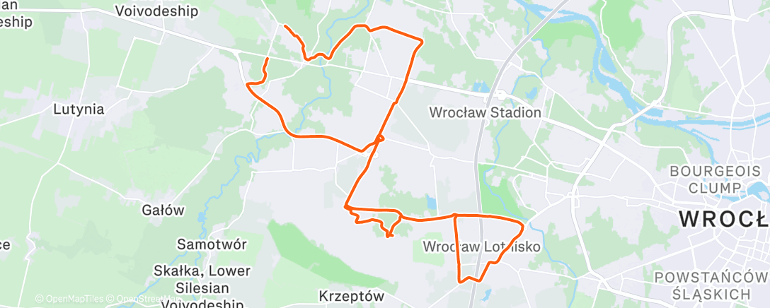 Map of the activity, Morning Ride