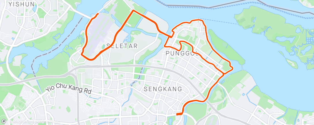 Map of the activity, Morning Ride 🌙