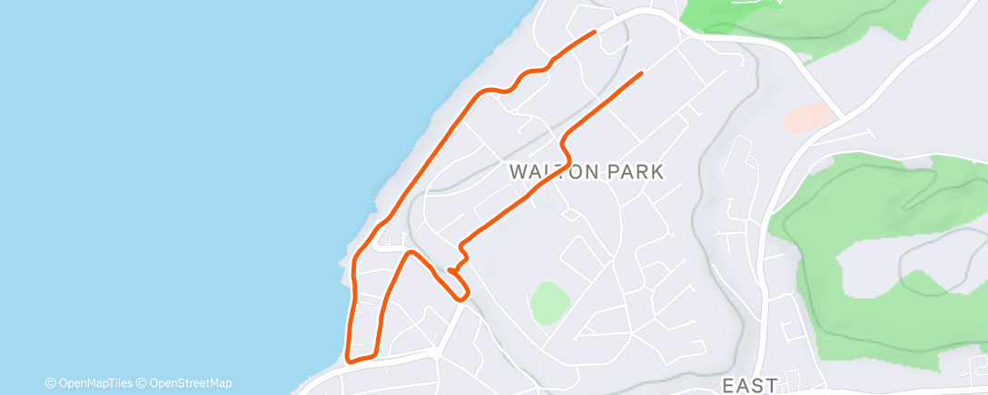 Map of the activity, Evening Walk