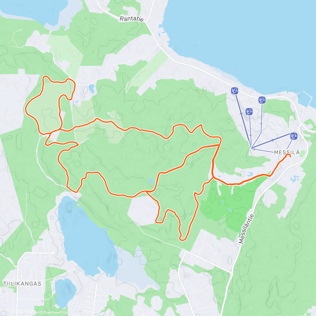 Map of the activity, Group run