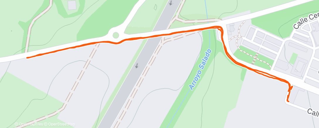 Map of the activity, Paseo perro