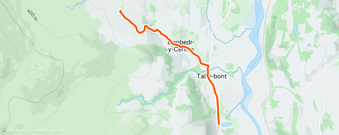 Map of the activity, To the pump track with Teleri