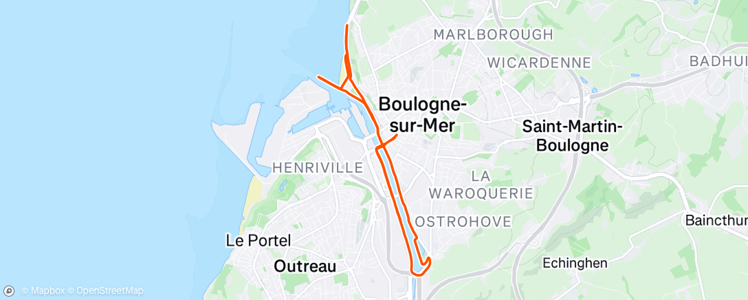 Map of the activity, Course à pied le matin
