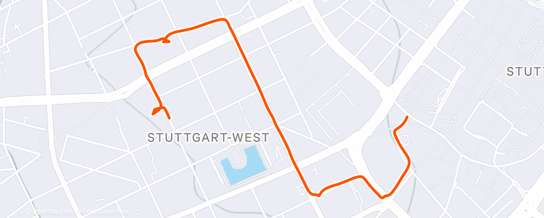 Map of the activity, S-Bahn zur Post