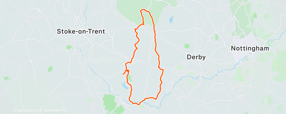Map of the activity, Boxing Day ride