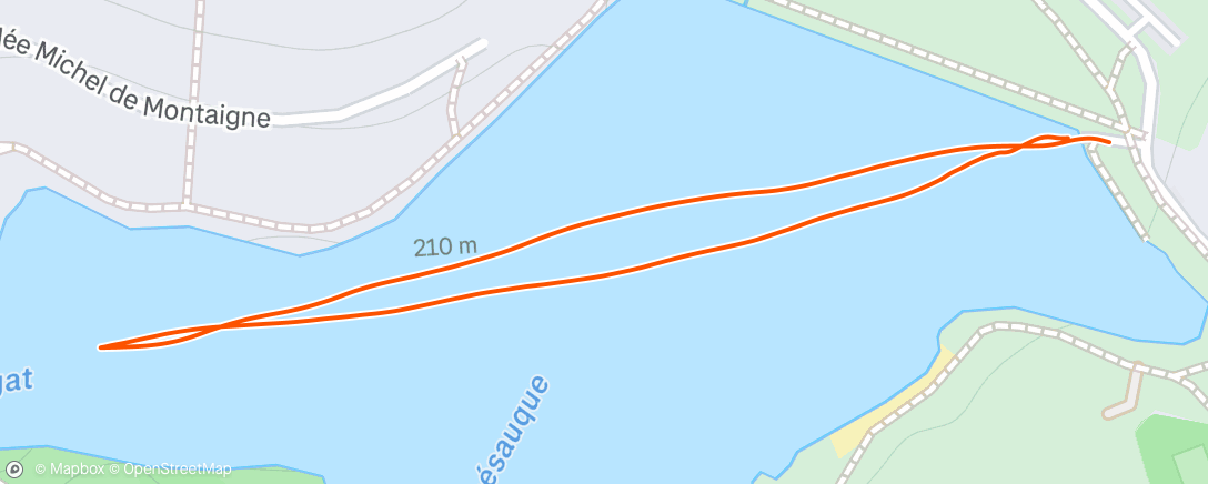 Map of the activity, Natation dans l'après-midi
