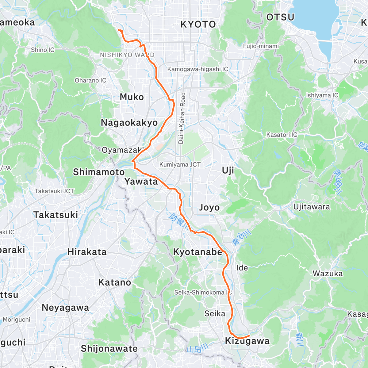 Map of the activity, Morning Ride