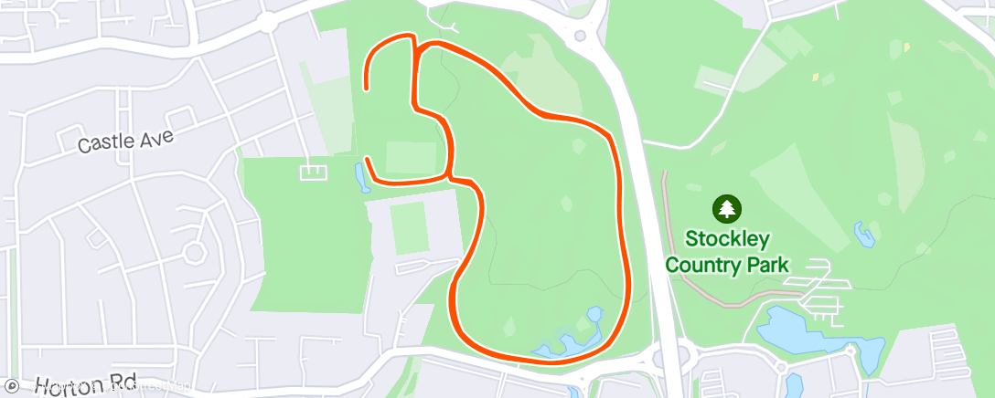 Map of the activity, Stockley Country Park parkrun