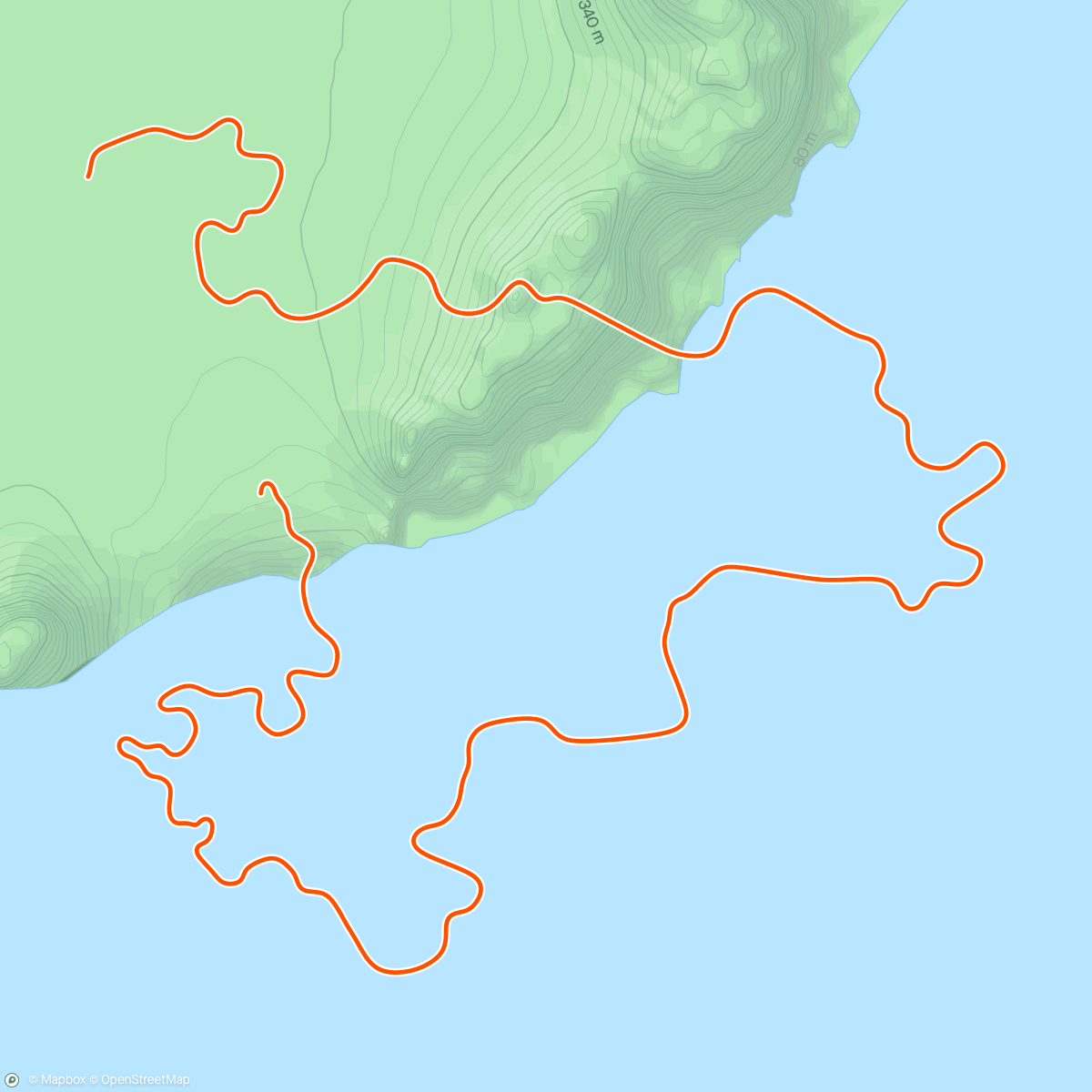 Map of the activity, Zwift - The Quitter in Watopia
