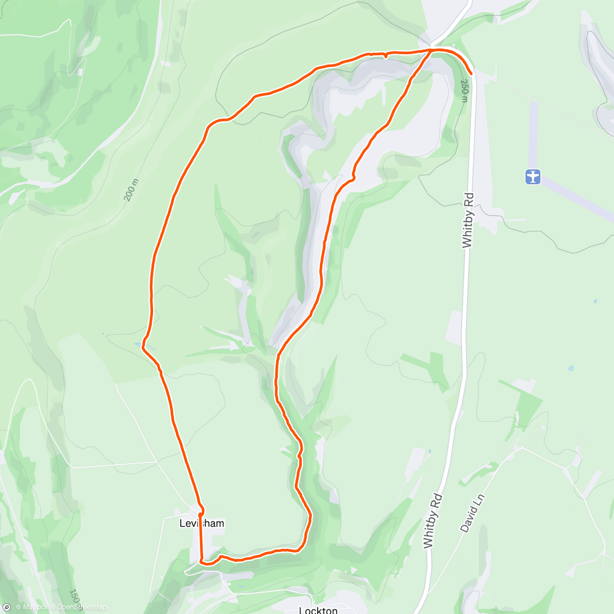 Map of the activity, Hole of Horcum walk