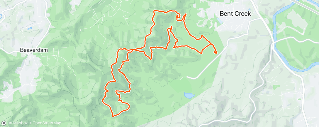 Map of the activity, Bent creek