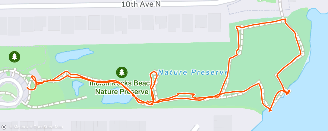 Map of the activity, Indian Rocks Nature Preserve
