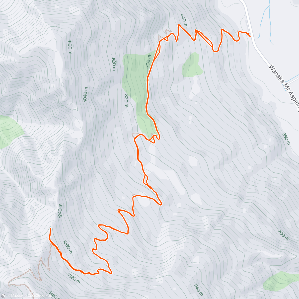 Map of the activity, Roys peak