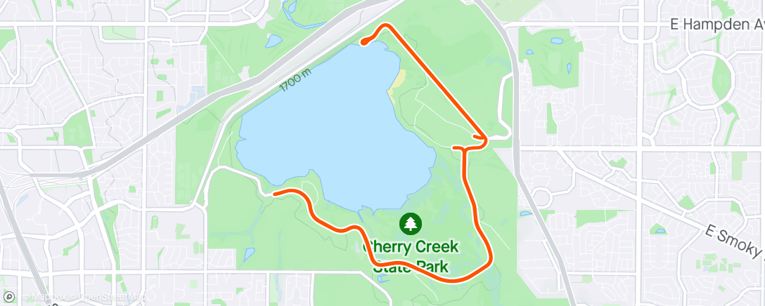 Map of the activity, Cherry Creek TT #1 week 5