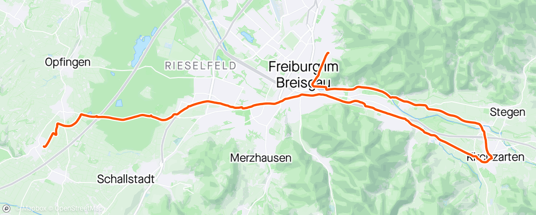 Map of the activity, Nachtradfahrt