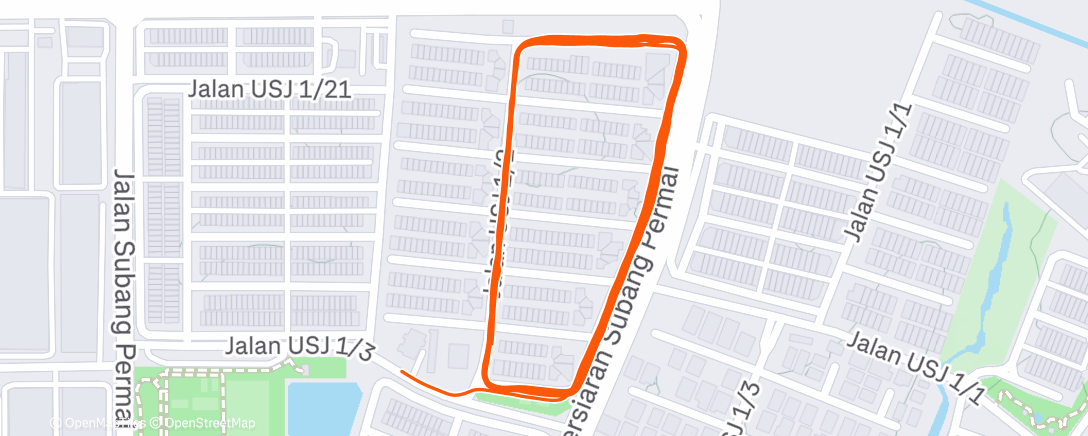 Map of the activity, Morning Run