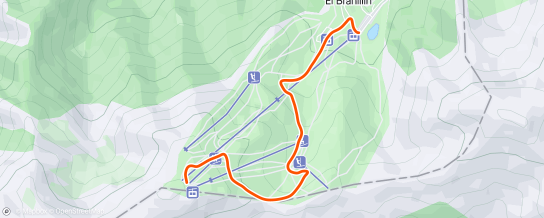 Map of the activity, Finish to podium this time