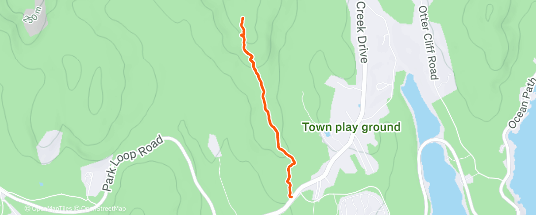 Map of the activity, Afternoon Hike