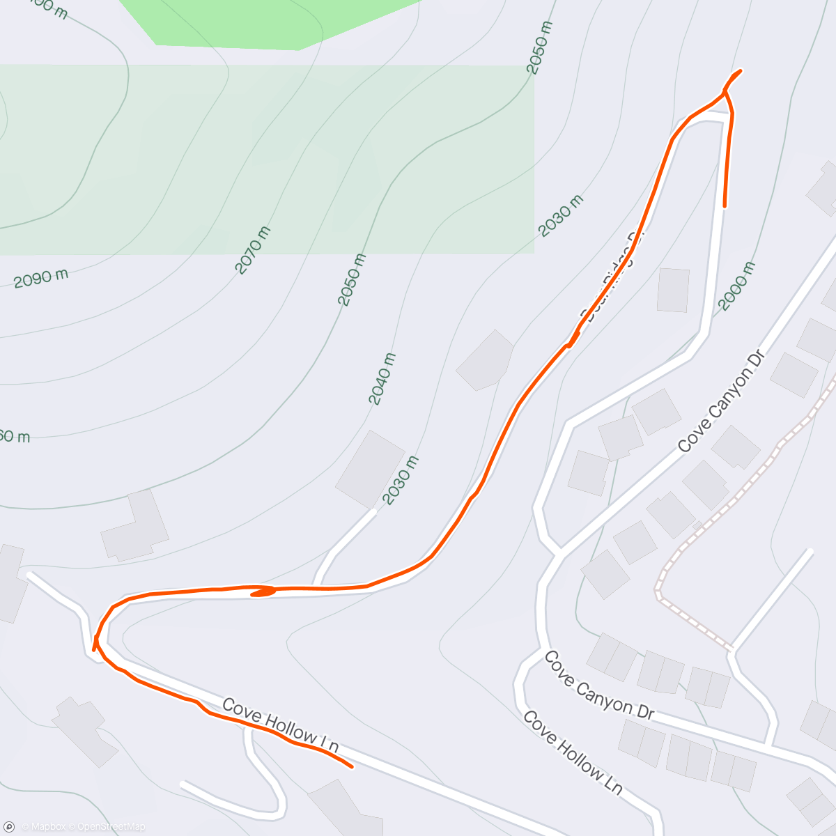 Map of the activity, Family walk after dinner
