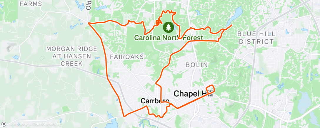 Map of the activity, Afternoon Ride