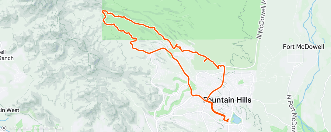 Map of the activity, Morning Mountain Bike Ride