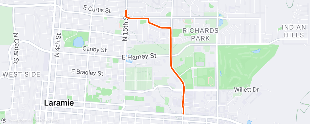 Map of the activity, Morning Walk