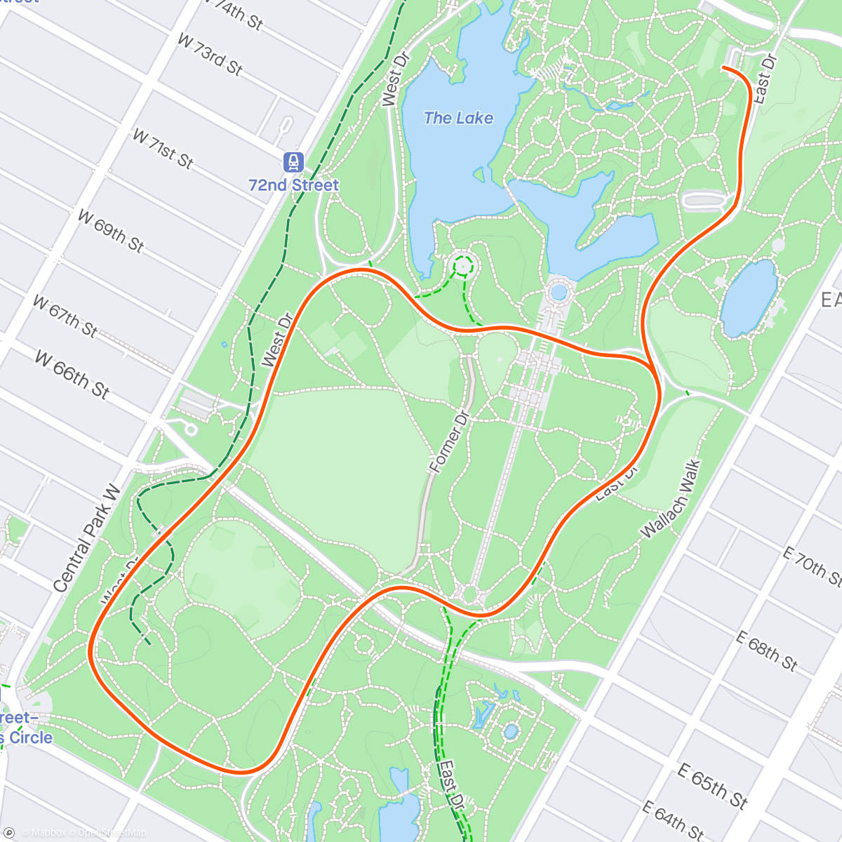 Map of the activity, Zwift - Group Workout: Micro Wave on LaGuardia Loop Reverse in New York